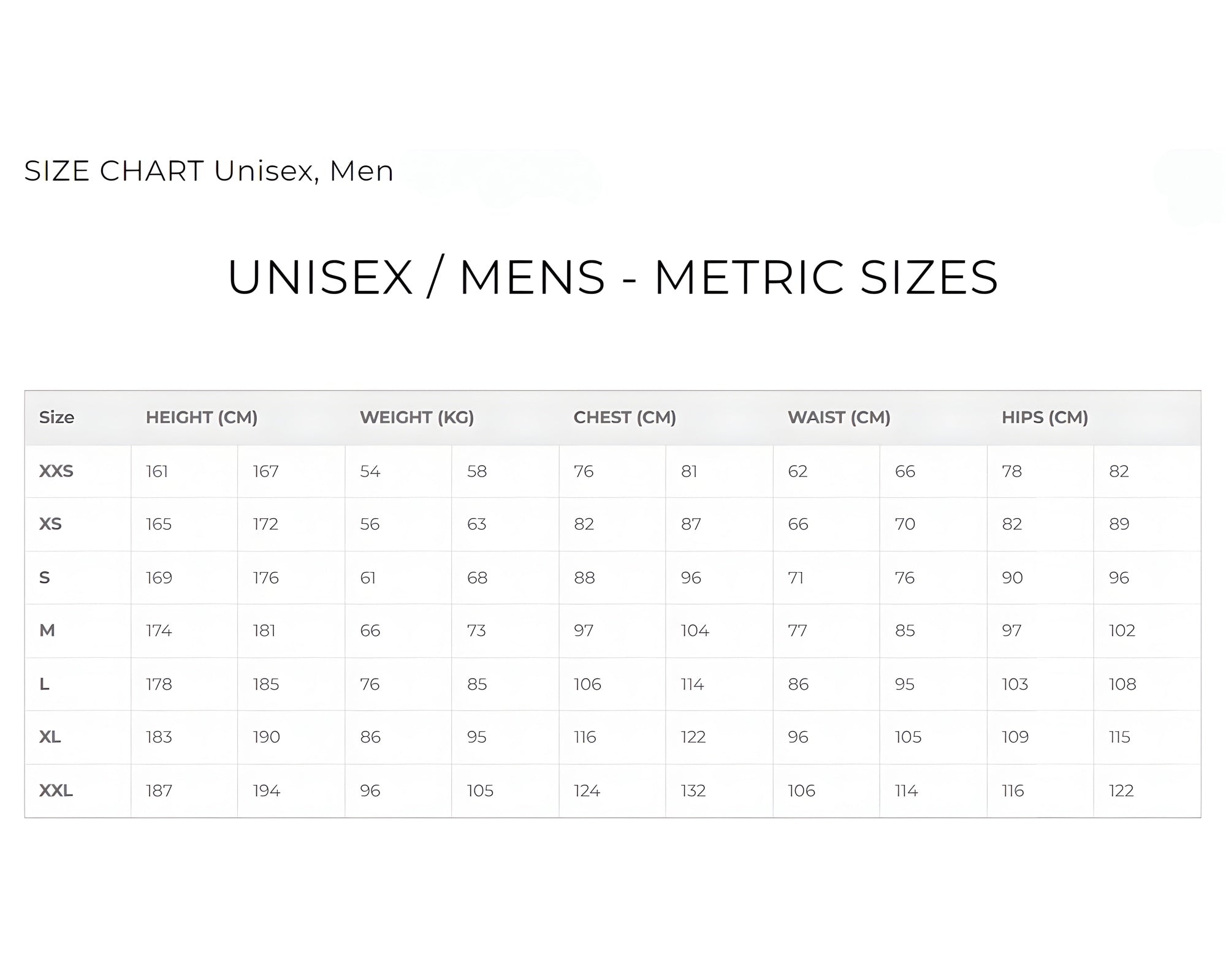Size Guide Size Guide