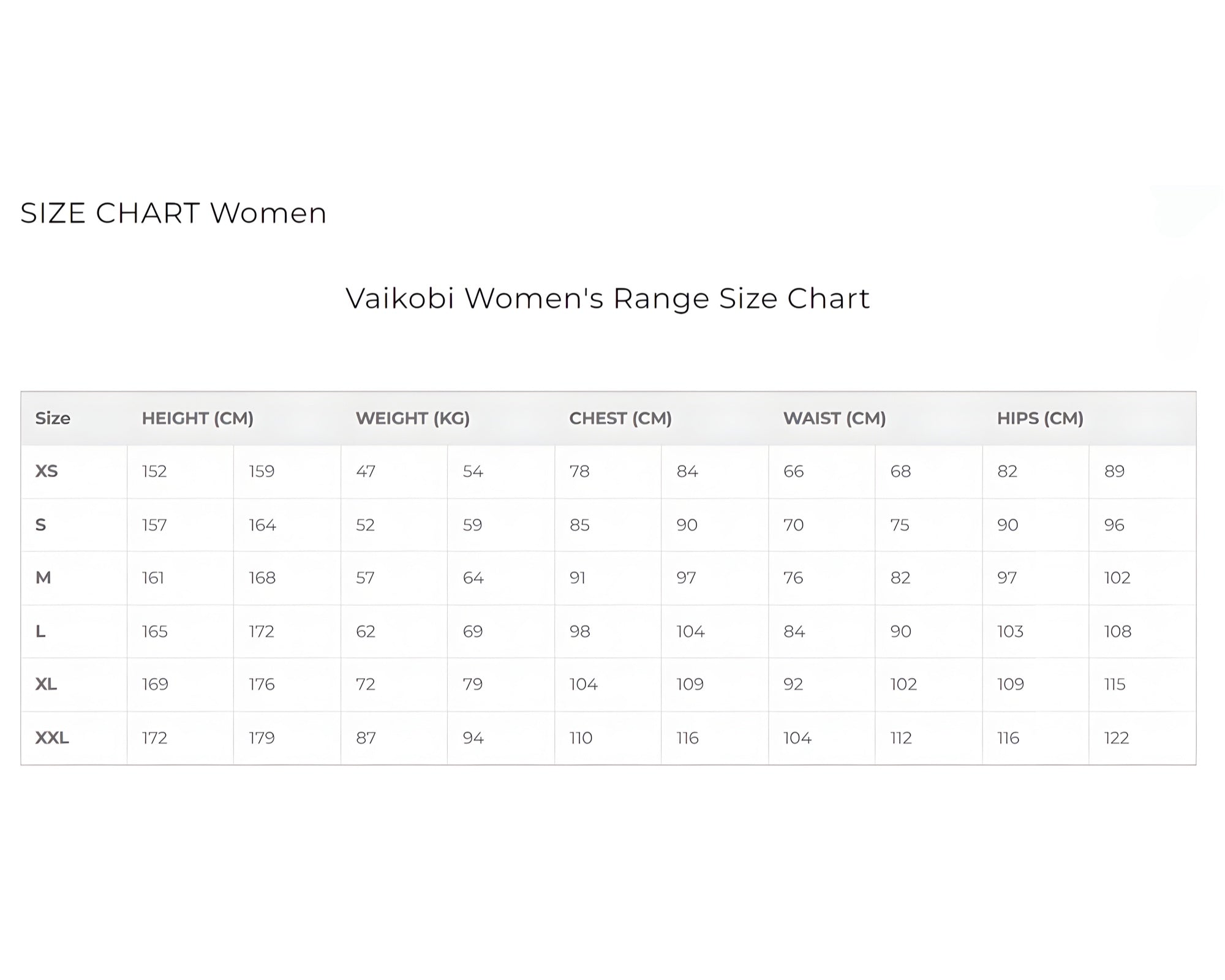 Size Guide Size Guide