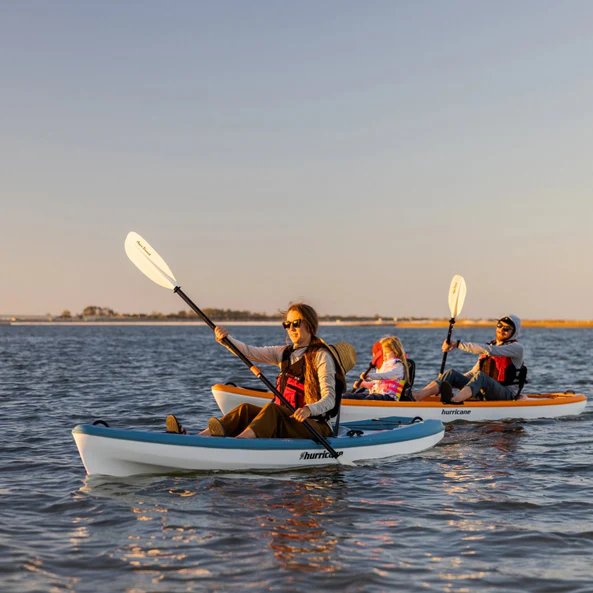 Beautiful scene of Family Kayaking