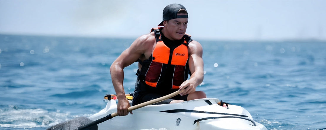 Paddler wearing PDF