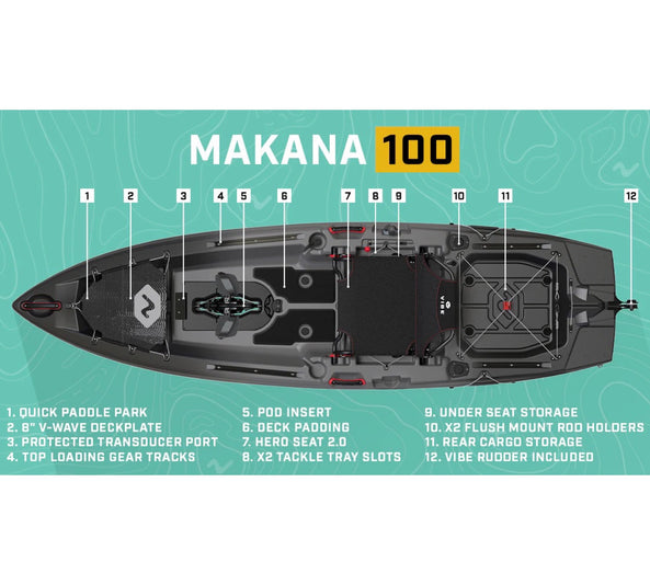 Vibe Makana 100 Pedal Drive Kayak