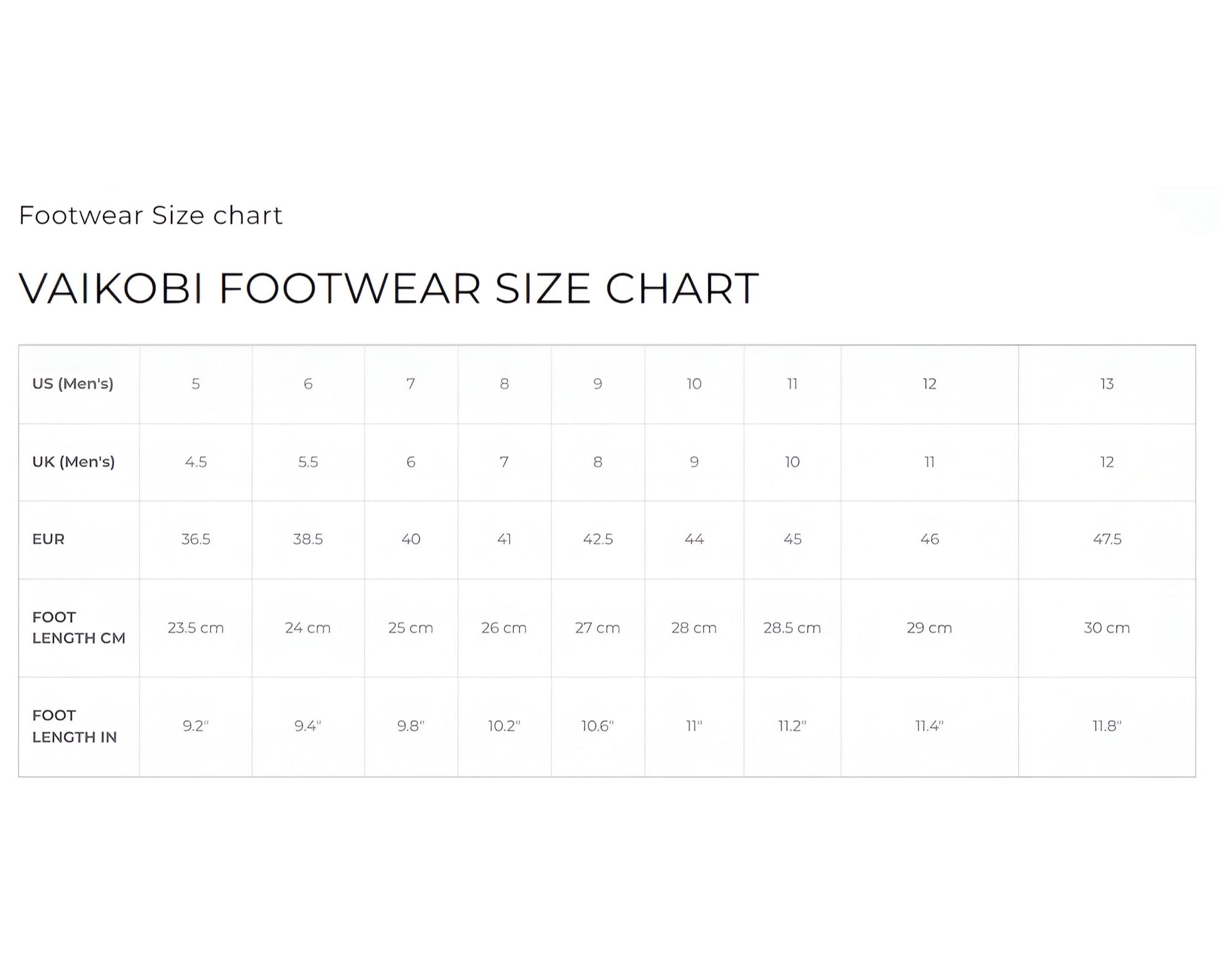 Size Guide