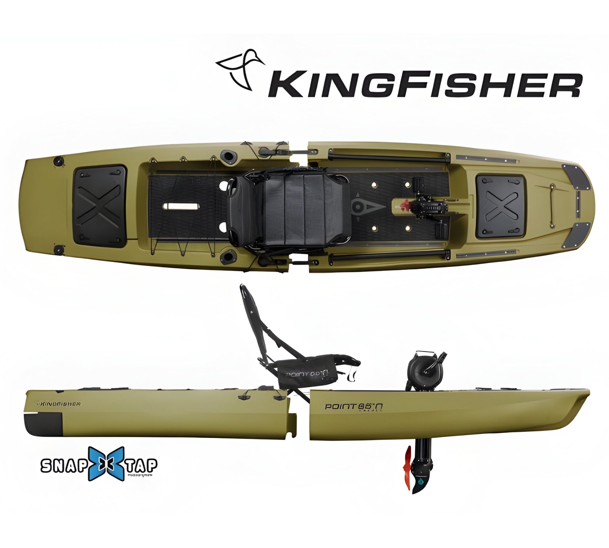 PaddleZone - Point 65 KingFisher Modular Solo Kayak